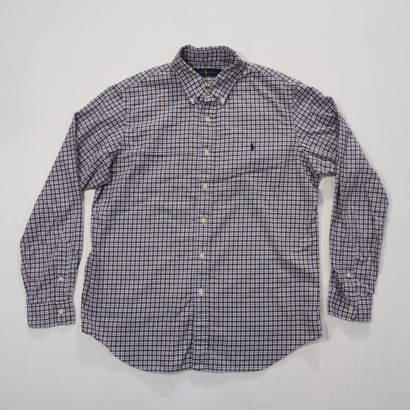 Ralph Lauren Other - Ralph Lauren Shirt Mens Large Brown Blue White Check Long Sleeve Button Down
